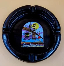 Stoneware Vintage San Francisco Ashtray Keepsake Souvenir Taiwan