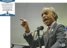 AL SHARPTON - CIVIL RIGHTS ACTIVIST LEADER - SIGNED 8x10 PHOTO C BECKETT COA BAS