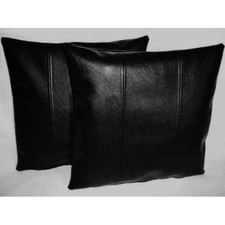 Real genuine sheep NAPPA LEATHER Cushion Covers  50x50cm Square Pair.