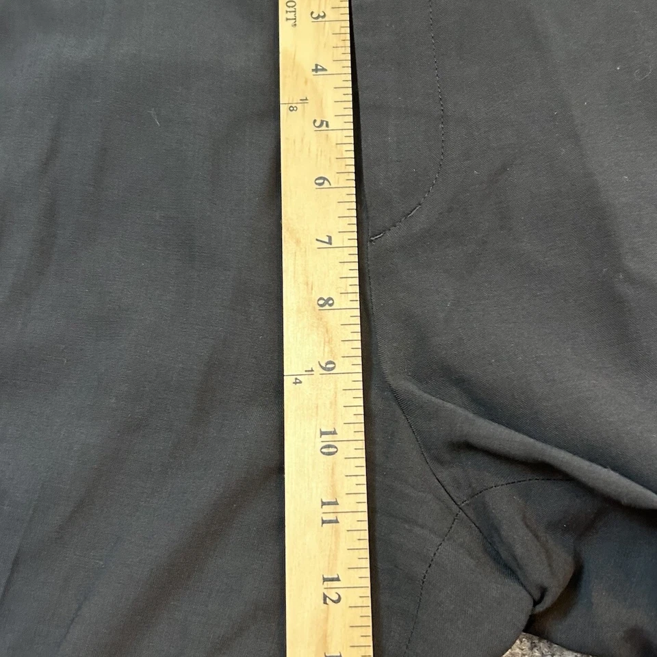 Pantalones Vince para mujer 8 negros mezcla de lana tiro alto pierna lateral acento puntada ropa de trabajo Foto 4 de 4