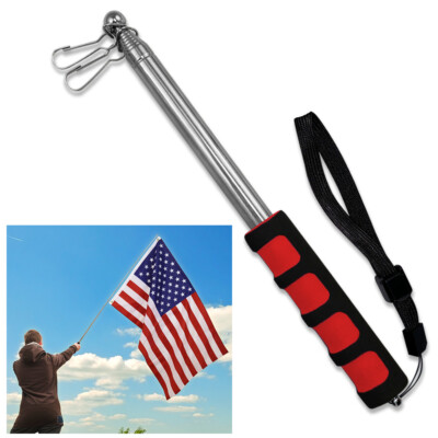 5ft Hand Held Pole 5ft Collapsible Travel Pole in Red
