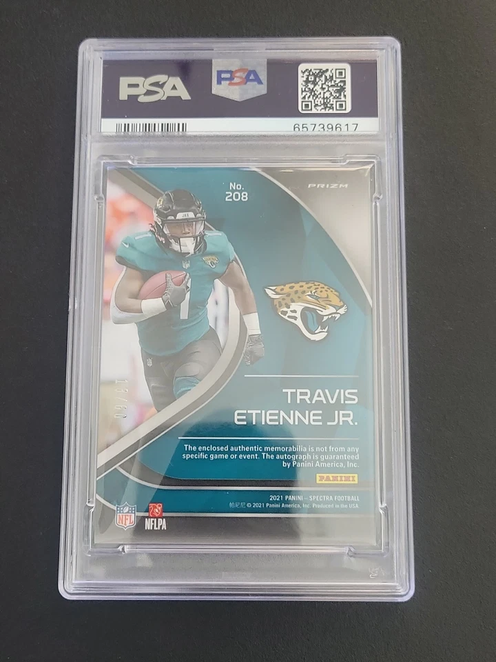 2021 Panini Spectra Travis Etienne Jr. Autograph Auto HYPER RPA /60 Jaguars - Image 2 of 2