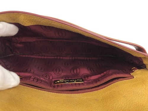Cartier Must Line Cuero Mostaza Bolso sin asas Accesorios Bolsa Bolso de mano Francia - Imagen 16 de 24