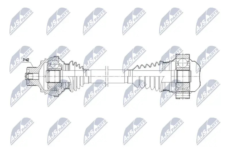 Driveshaft Rear Axle Left Automatic Transmission NPW-AU-089 NTY for AUDI A6 C7