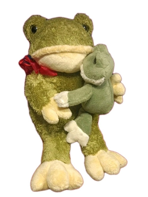 Vintage Frog Soft Plush Momma & Baby Dan Dee Collectors Choice 16 Inch Tall