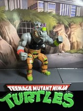 Vintage 1991 TMNT Machine Gunnin' Rocksteady Teenage Mutant Ninja Turtles Figure