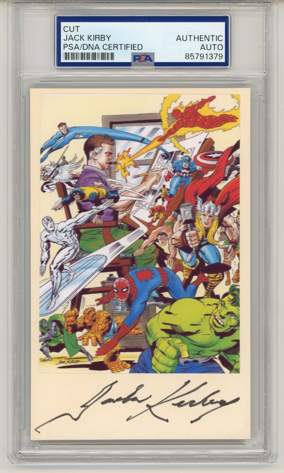 Jack Kirby ~ Signed Autographed Marvel Comics Auto ~ PSA DNA Encased
