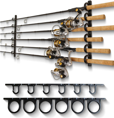 fishing rod holder ceiling mount Ceiling Fishing Rod Holder for 6 Rods, Garage Organization and Wall  Storage, Hor