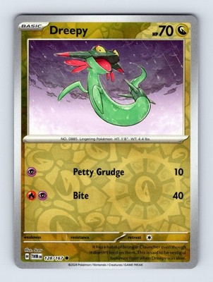 Dreepy - Twilight Masquerade 128/167 - Common - Reverse Holo - NM - Pokémon TCG