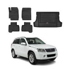 OMAC Fußmatten & Kofferraumwanne Set für Suzuki Grand Vitara 2005-2014 Gummi 5x