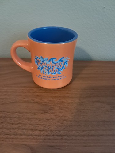 Rainforest Cafe Ceramic Coffee Mug Large Orange & Purple Cup 16 oz. A Wild Place - Picture 3 of 4