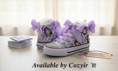 Kids bling pearl custom Kpop Shoes customized name shoes Birthday Sneakers