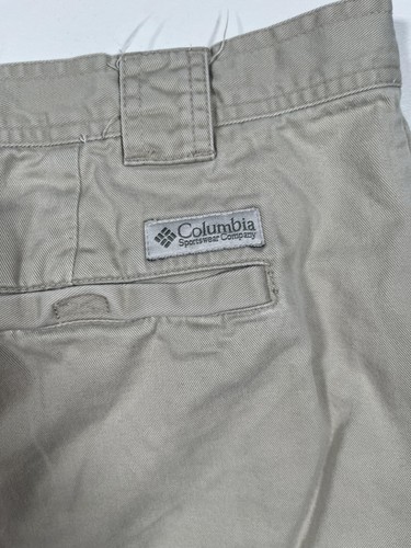 Columbia Shorts Mens 42 Khaki Cargo 9 Inch Inseam Cotton Outdoor Hiking S04M4093 - Picture 6 of 7