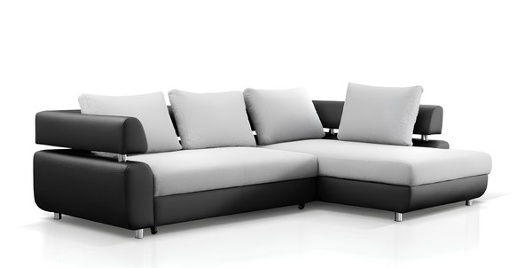 Ecksofa Wohnlandschaft + Bettfunktion Sofa Ecksofa Couch Ecke Polster Garnitur-image