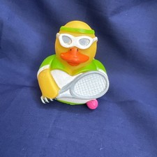Rare Tennis Theme Rubber Duckie Racket Sunglasses Pink Ball