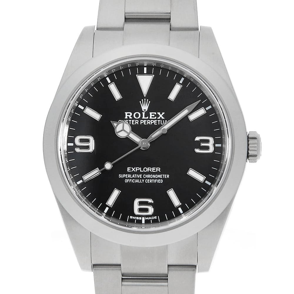 ROLEX Explorer I Late Model White 369 214270 black Random Number second hand...