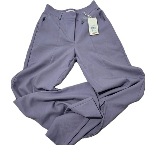 Lulu & Rose Azalea Lilac Split Front Pant Trouser Straight Leg Size Small (NWT)