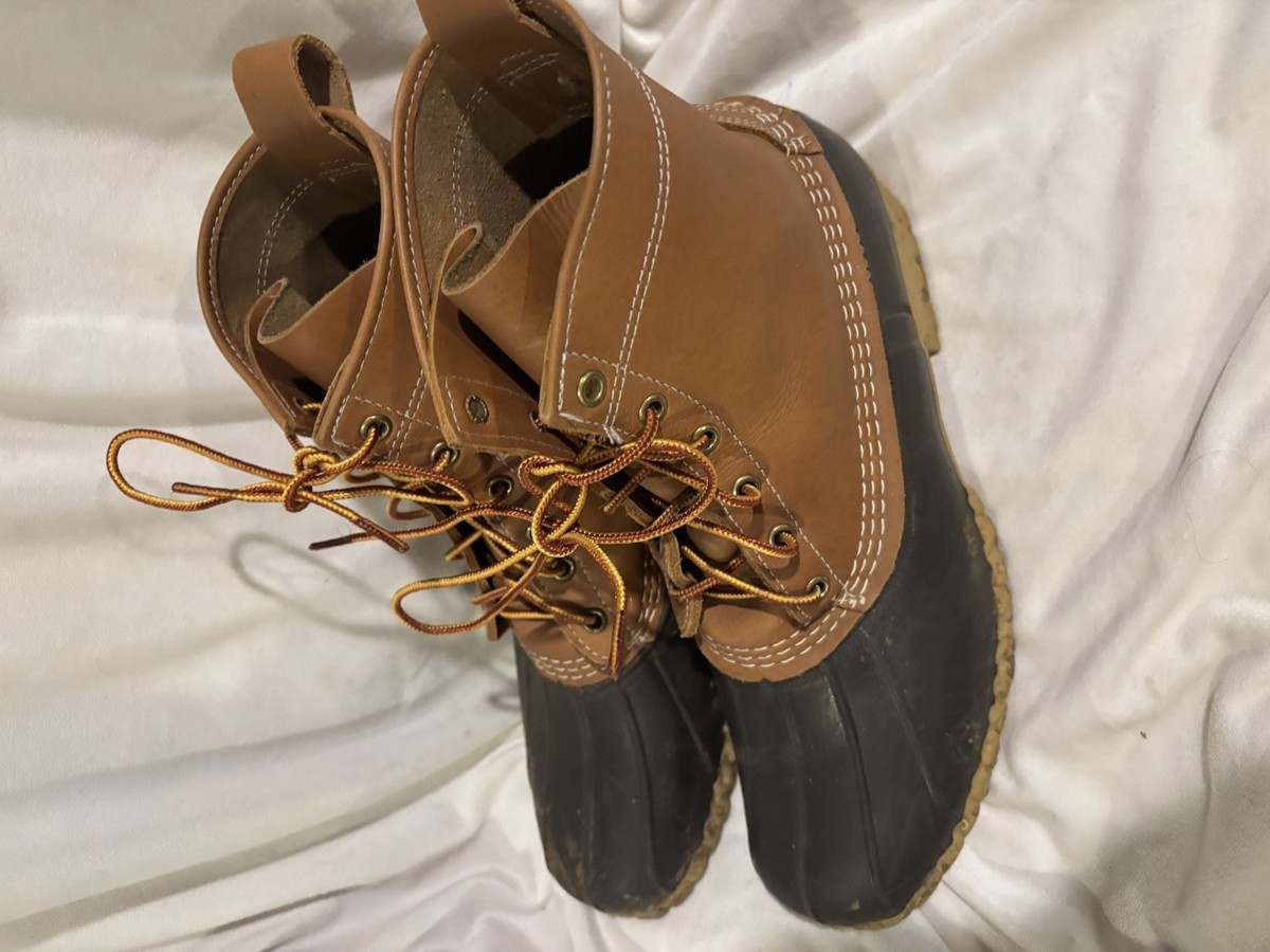 LL Bean Duck Boots Men Size 11 Brown 8