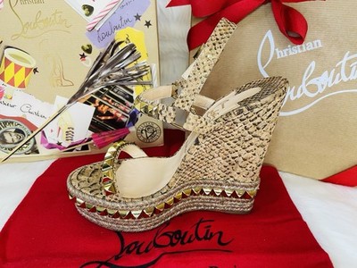 Christian louboutin cataclou 140 Wedge Size 38 (8 Women's US) Cork