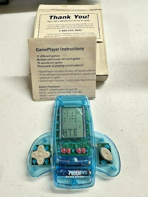 Blue POCKET GAME PLAYER Portable Handheld Electronic Spaceship with 11 Games