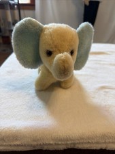 Vintage Fanfare Wind-Up Musical Elephant Plush Toy Moving Head