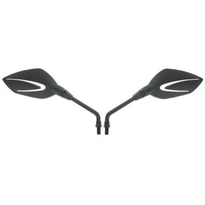 Spiegel ''V'' Motorrad Roller Gewinde M10 schwarz matt Typ CHAFT extra (das Paar)