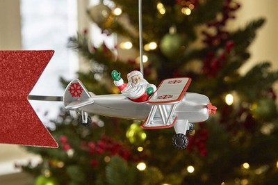Mr Christmas Wright Bros Santa Biplane Animated Lighted Tree Topper NIB