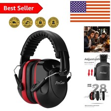 Comfortable Noise Reduction Ear Muffs with 360  Adjustability for All Ages - Red