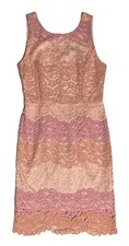 TAHARI Pink Ombre Striped Lace Sheath Dress 6