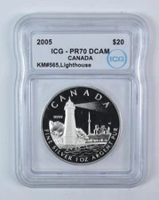 2005 Canada 20 Dollars Silver Lighthouse PR70 DCAM ICG