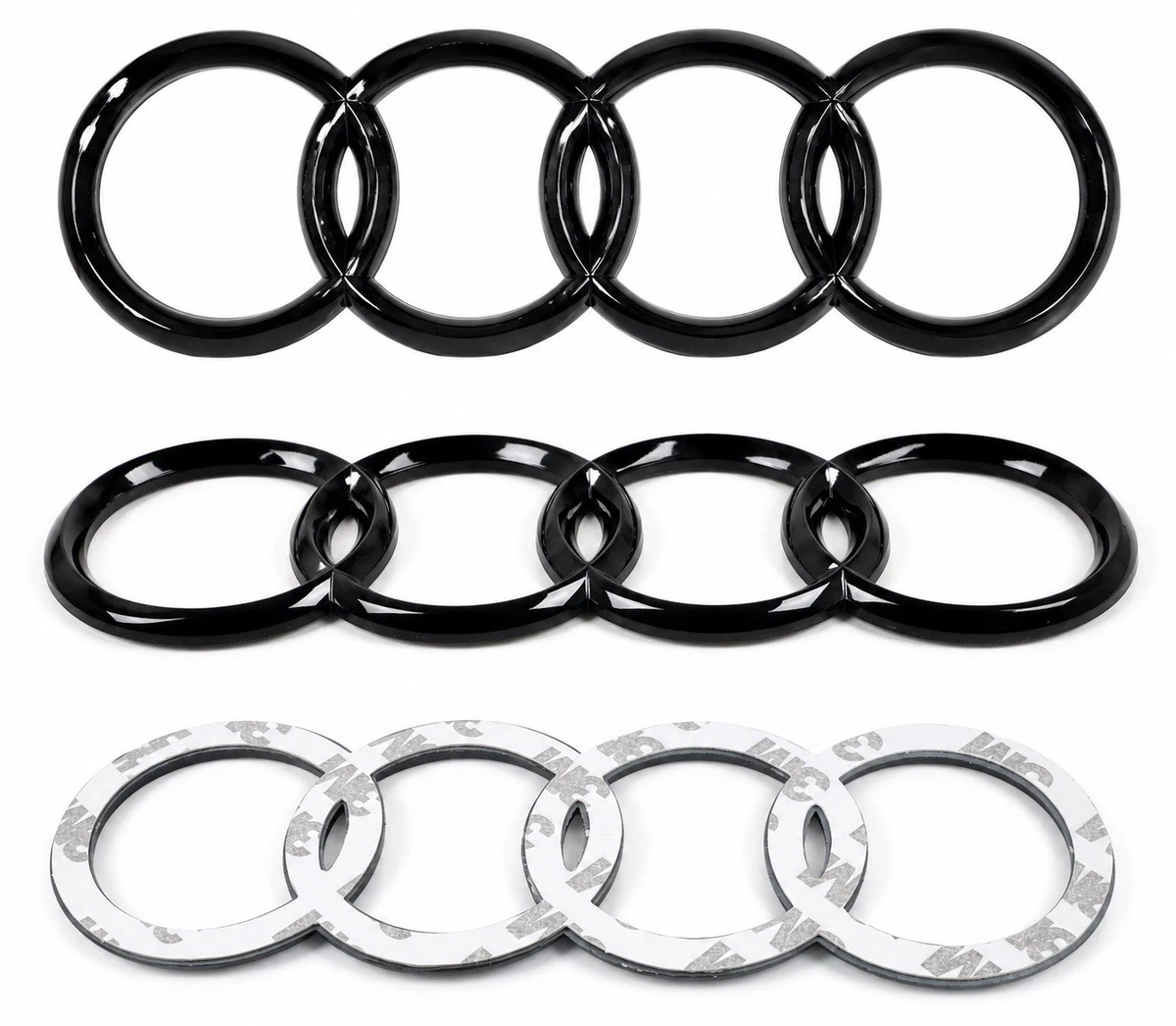 1 Piece Audi Logo Emblem Black photo 1