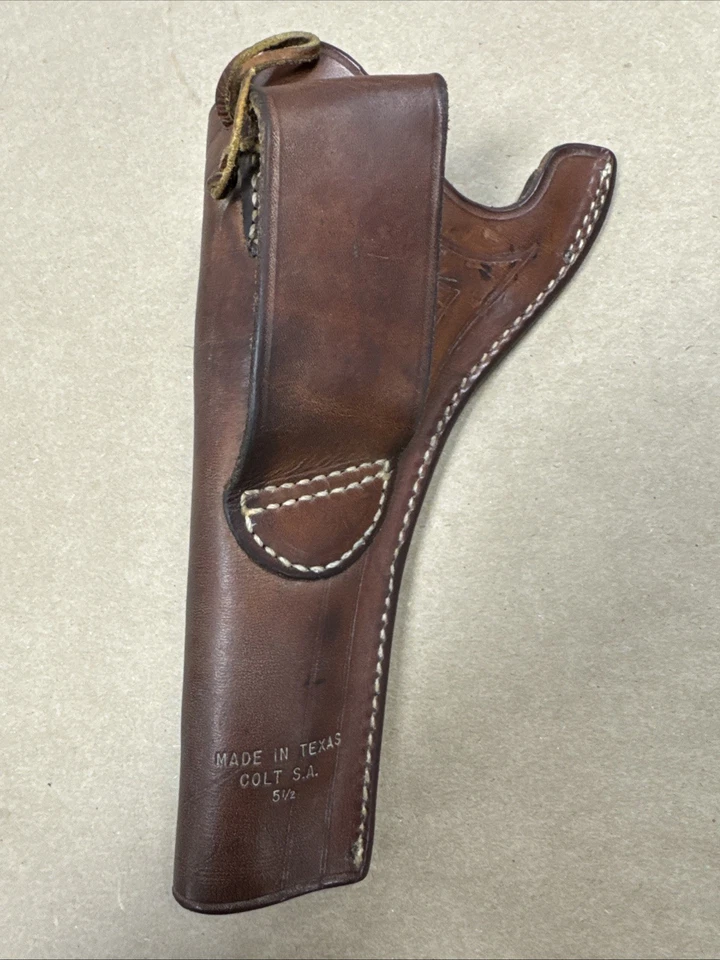 Vintage El Paso Saddlery 1870 Colt SAA 5 1/2" Leather Belt Holster RH - Image 3 of 4