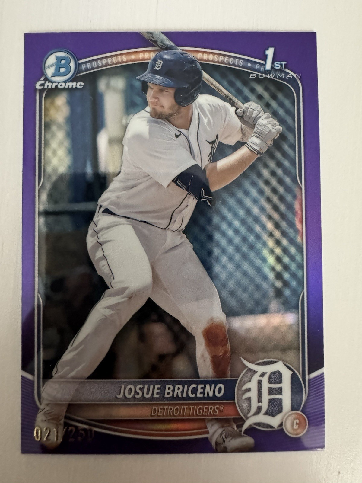 Josue Briceno 2025 Bowman Chrome Purple Refractor /250 #BCP-13 1st Rookie Card