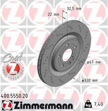 2x ZIMMERMANN Bremsscheibe COAT Z 400.5550.20 für MERCEDES KLASSE W177 GLA H247