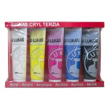 LUKAS CRYL TERZIA Kartonverpackung "Primärfarben" 5x125ml