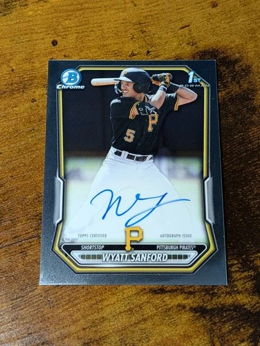2026 Bowman Wyatt Sanford 1st Chrome Auto #CPA-WS Pittsburgh Pirates Prospect