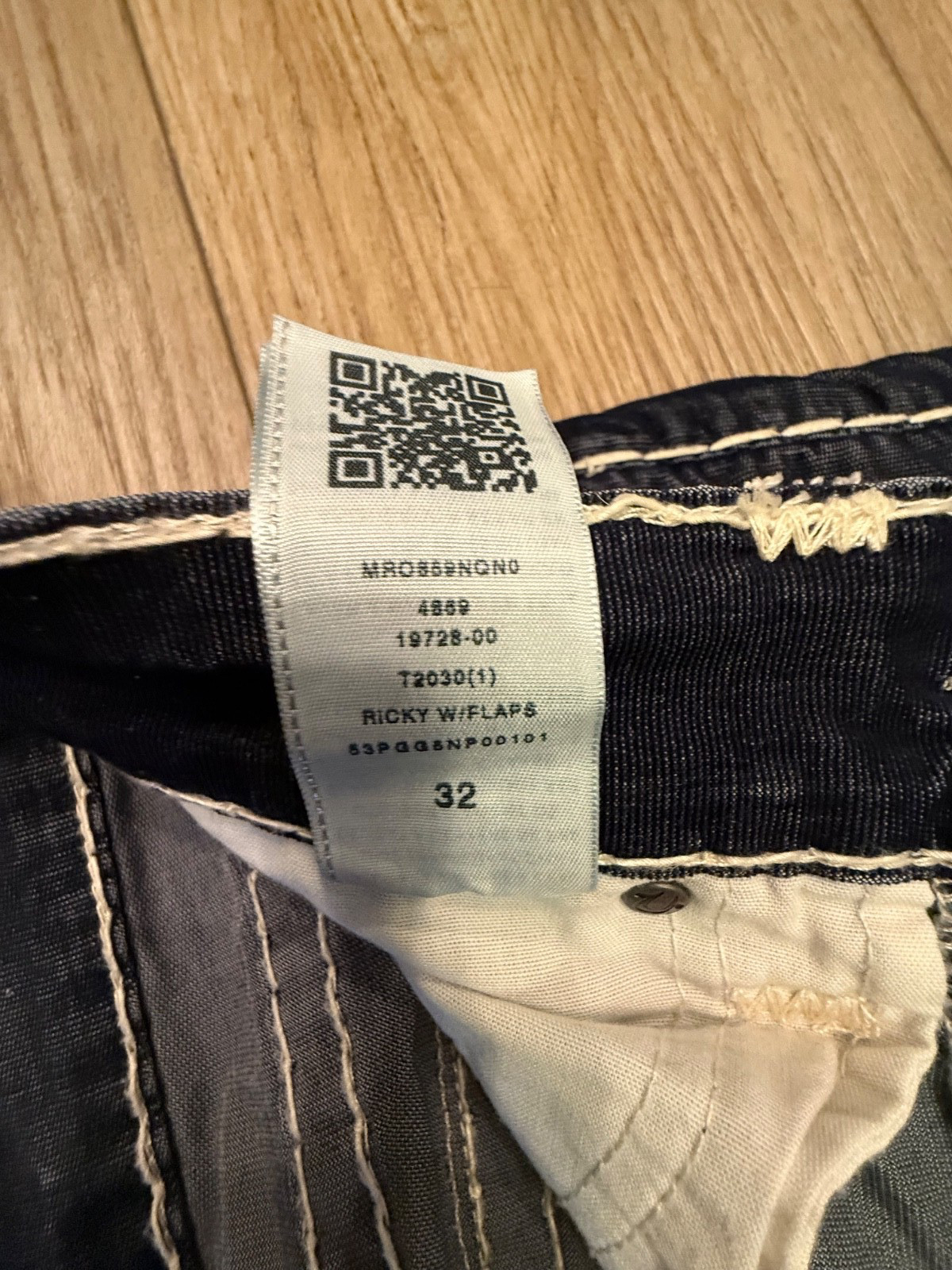 NWT Vintage True Religion Jeans Ricky Super T Midnight Blue Corduroy Pants 32x33 thumbnail 17