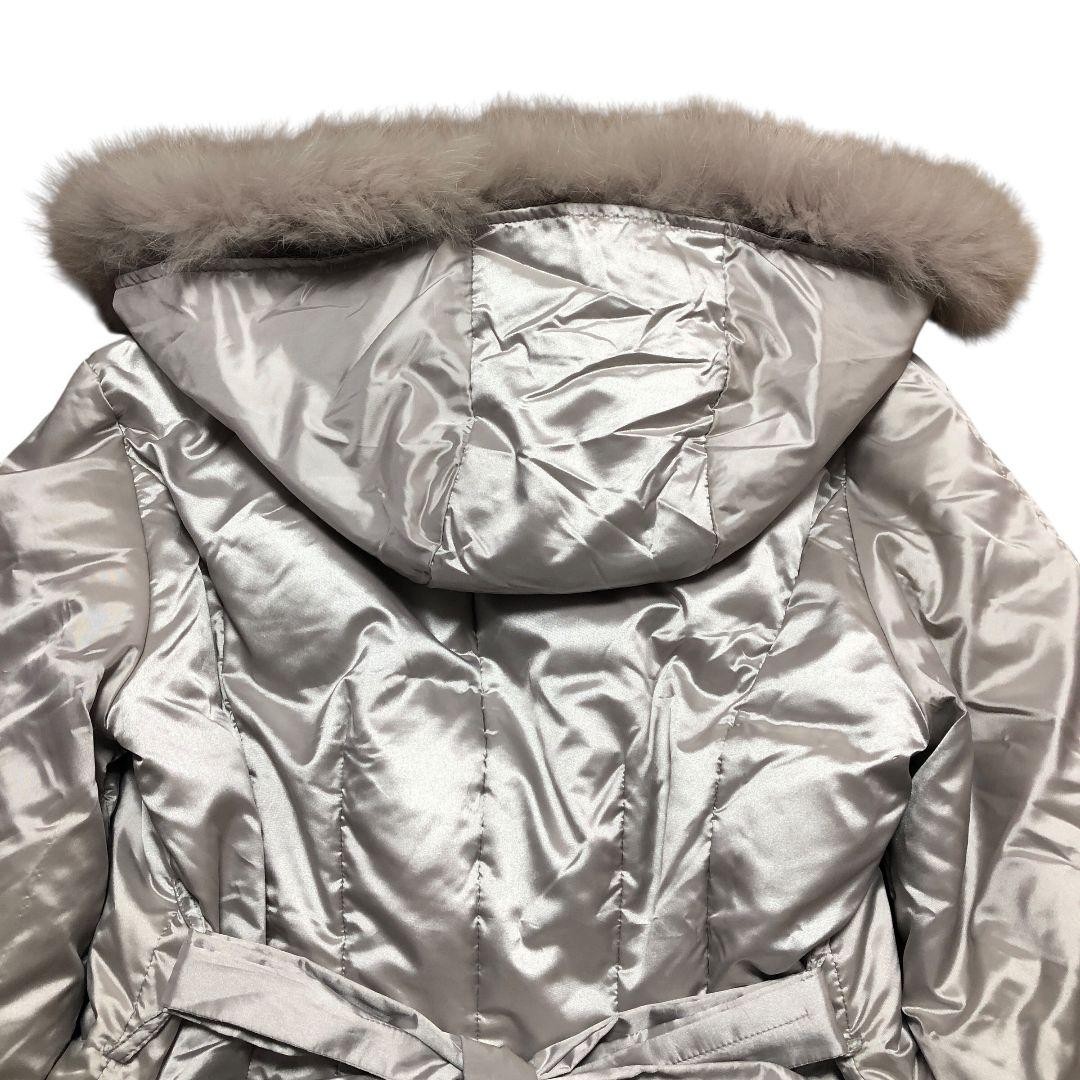 Courrèges Silver Down Jacket Shadow Fox Belt M - image 4