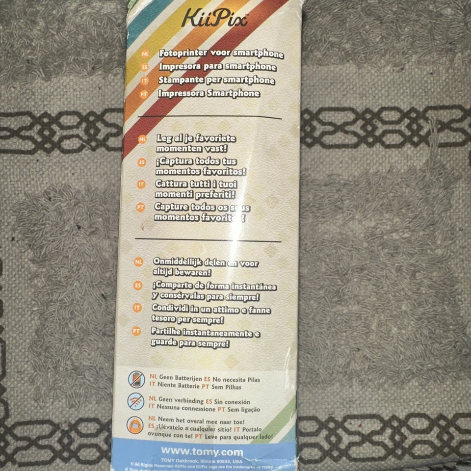 KiiPix Portable Smartphone Picture Printer - No Batteries Required - Blue/White - Image 2 of 4