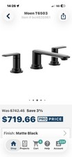 Moen Greenfield T6503BL Black Deck Mount Two ...
