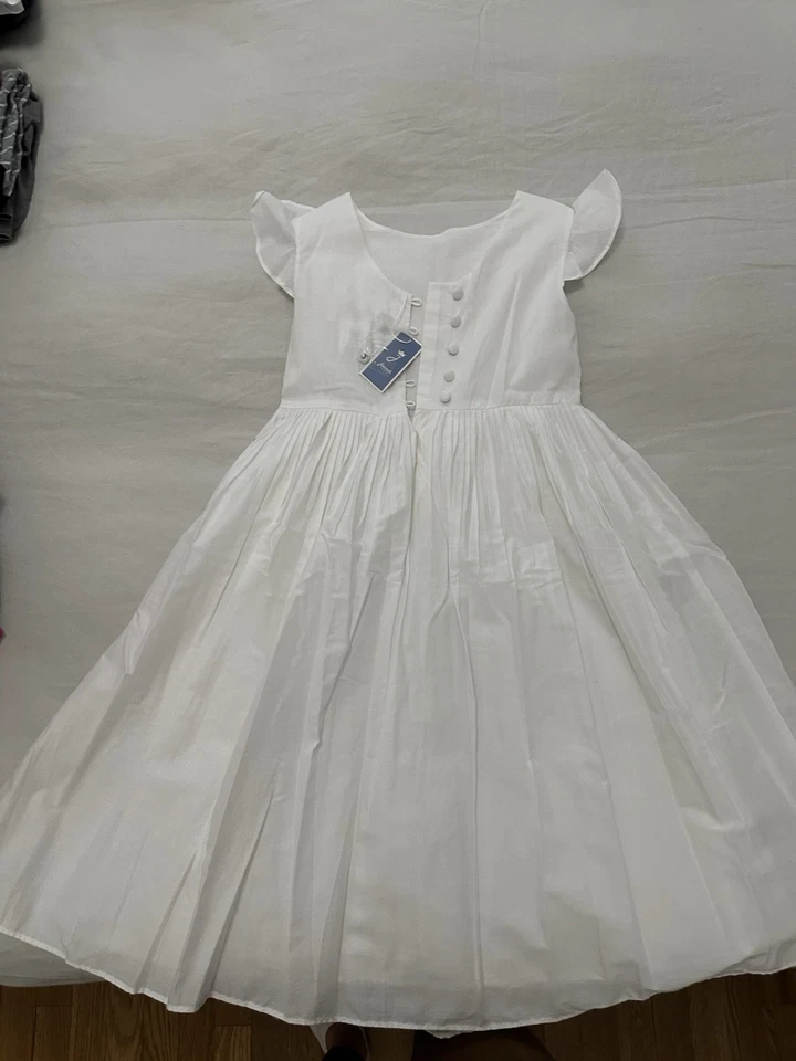 Vestido blanco Jacadi para niñas Foto 3 de 4