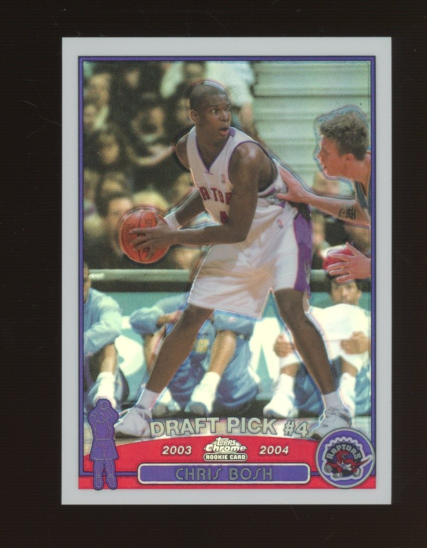 2003-04 Topps Chrome Refractor #114 Chris Bosh Raptors RC Rookie HOF