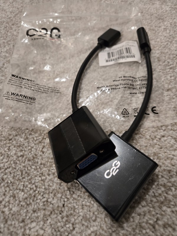 C2G HDMI Male to VGA Female Adapter Dongle #41350 New