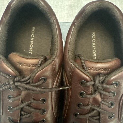 Rockport Work Shoes Mens 9.5 Med Brown Leather New In Box!! Nice! - Picture 2 of 6