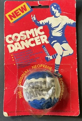 VINTAGE hacky sack--SCARCE COSMIC DANCER, BLUE, Damaged Packaging 