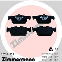 Zimmermann BremsbelÄGe Volvo S60 224 S90 234 V60 225 227 V90 235 236 XC60 246