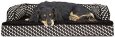 Orthopedic Dog Bed for Medium/Small Dogs w/ Removable Bolsters  Washable Cover,