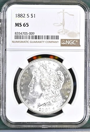 1882-S MORGAN SILVER DOLLAR NGC MS65 WOW GREAT LUSTER TAKE A L@@K !!