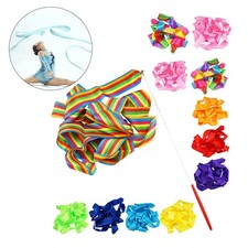 12 PCS Rhythmic Dance Ribbons Dancing Streamers Exercise Gymnastics