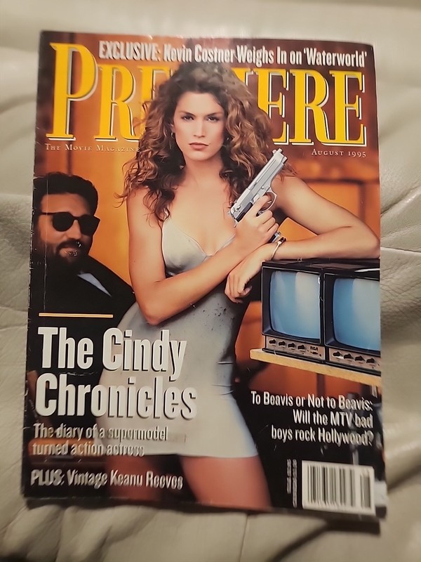 August 1995 Premiere Movie Magazine Cindy Crawford Issue NO LABEL